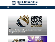 Tablet Screenshot of online-presseportal.com